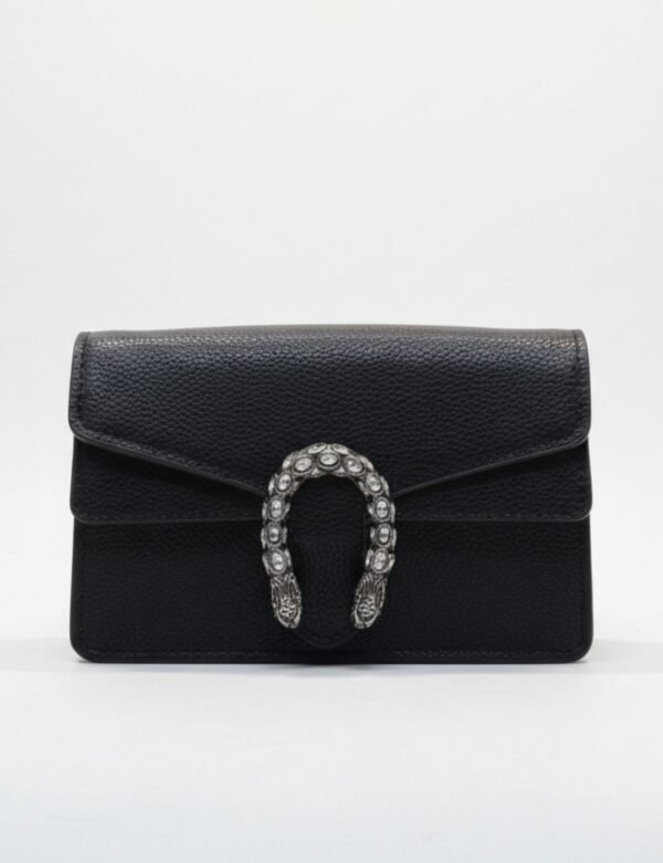 Luxury Textured Crossbody Bag with Dragon Buckle