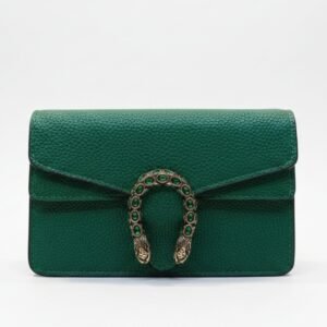 Luxury Textured Crossbody Bag with Dragon Buckle