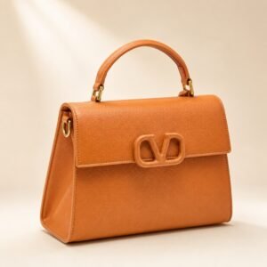 Signature V Structured Handbag