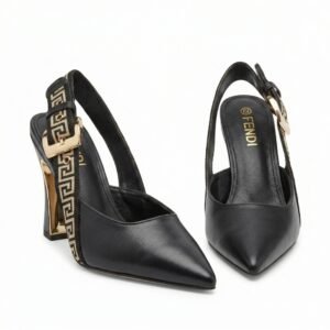 Architectural Slingback Pointed Heels